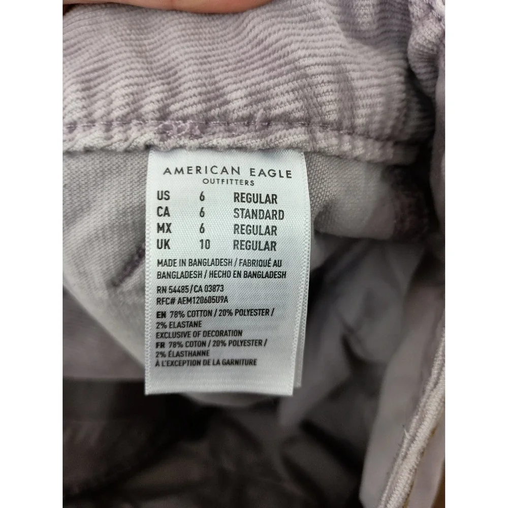 American eagle high waisted corduroy lilac purple‎ mini summer spring skirt 6